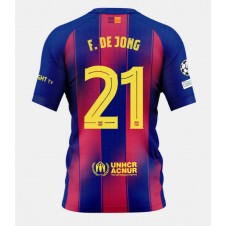 Barcelona Frenkie de Jong #21 Hemmatröja 2025-26 Korta ärmar